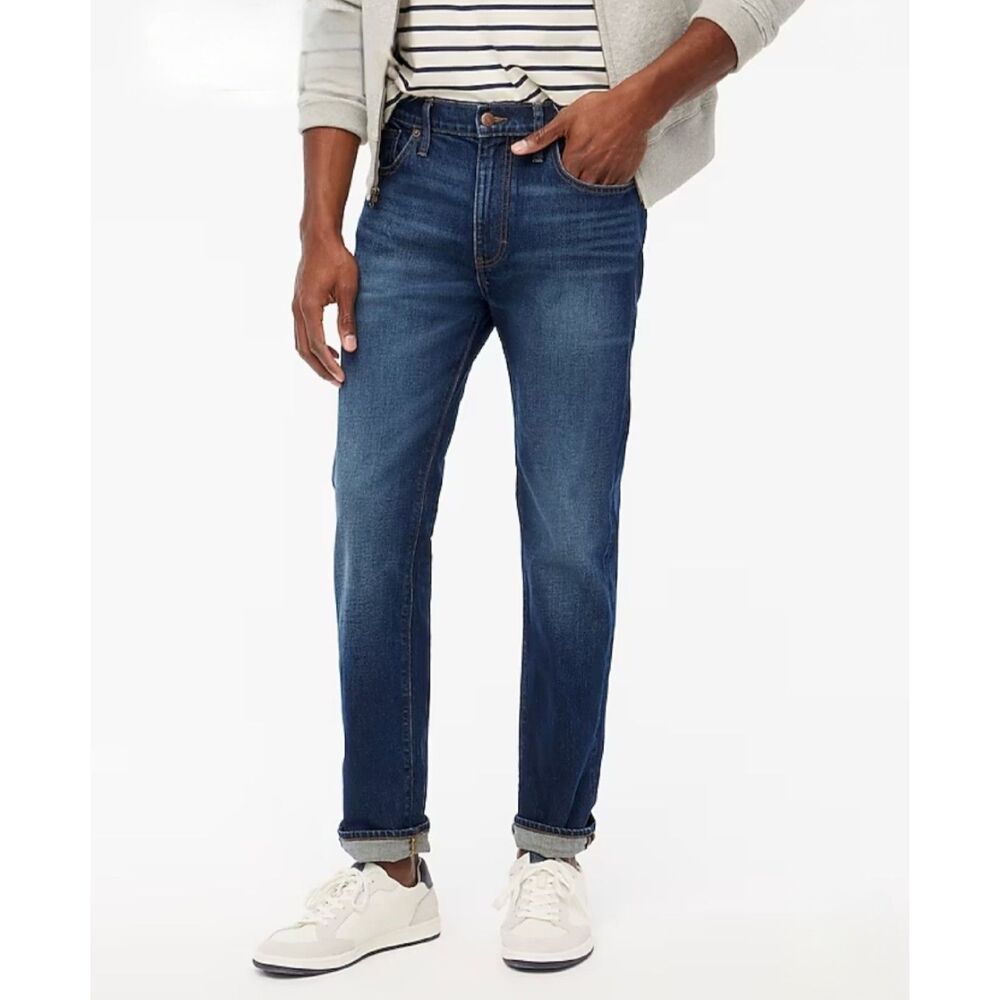 NWT J. Crew Straight Fit Vintage Flex Medium Wash Jeans, 31x32